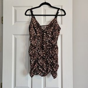 La Vie En Rose Brown and Black Camisole Top